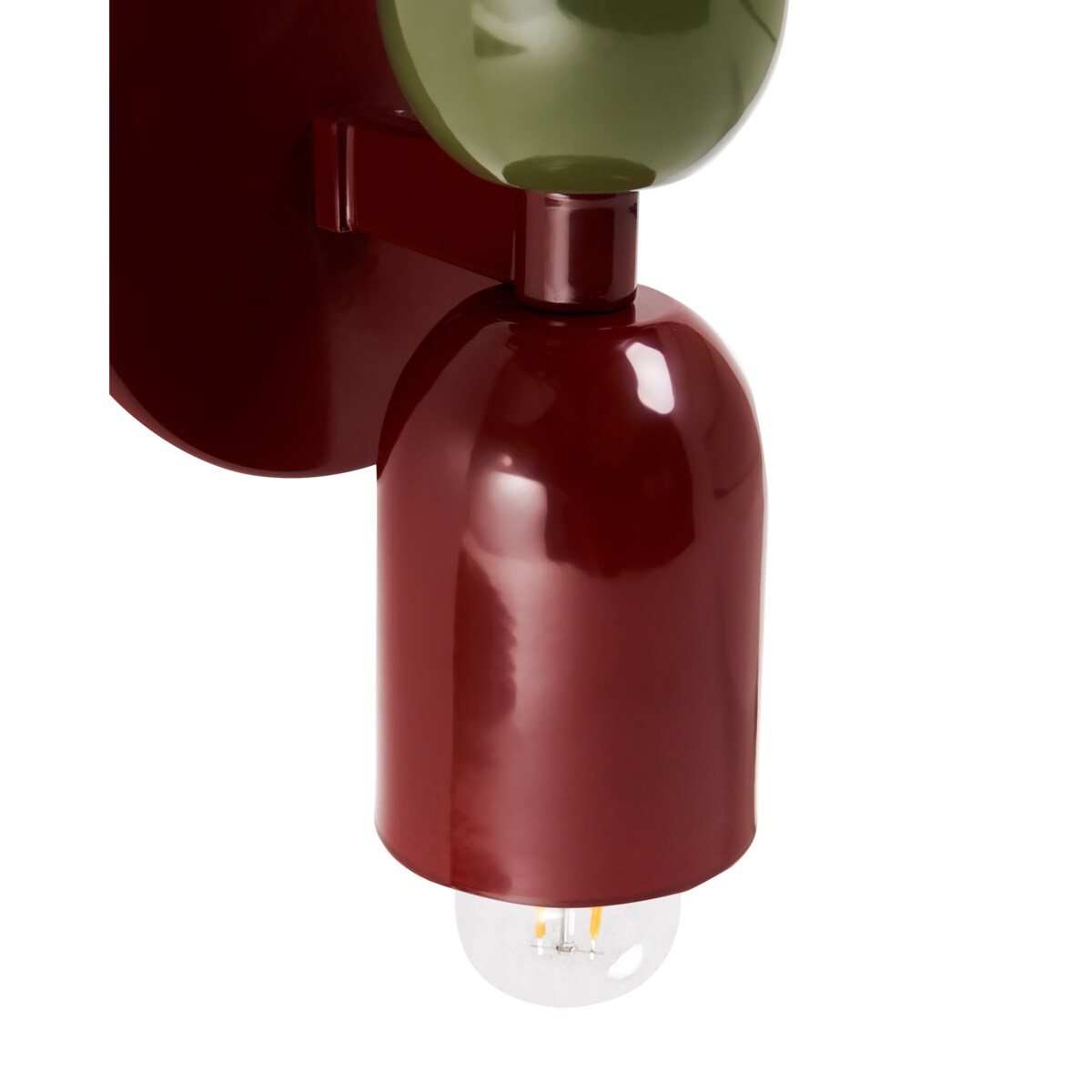 Zestaw 2 lamp ściennych TOPI Metal Czerowny/ zielony