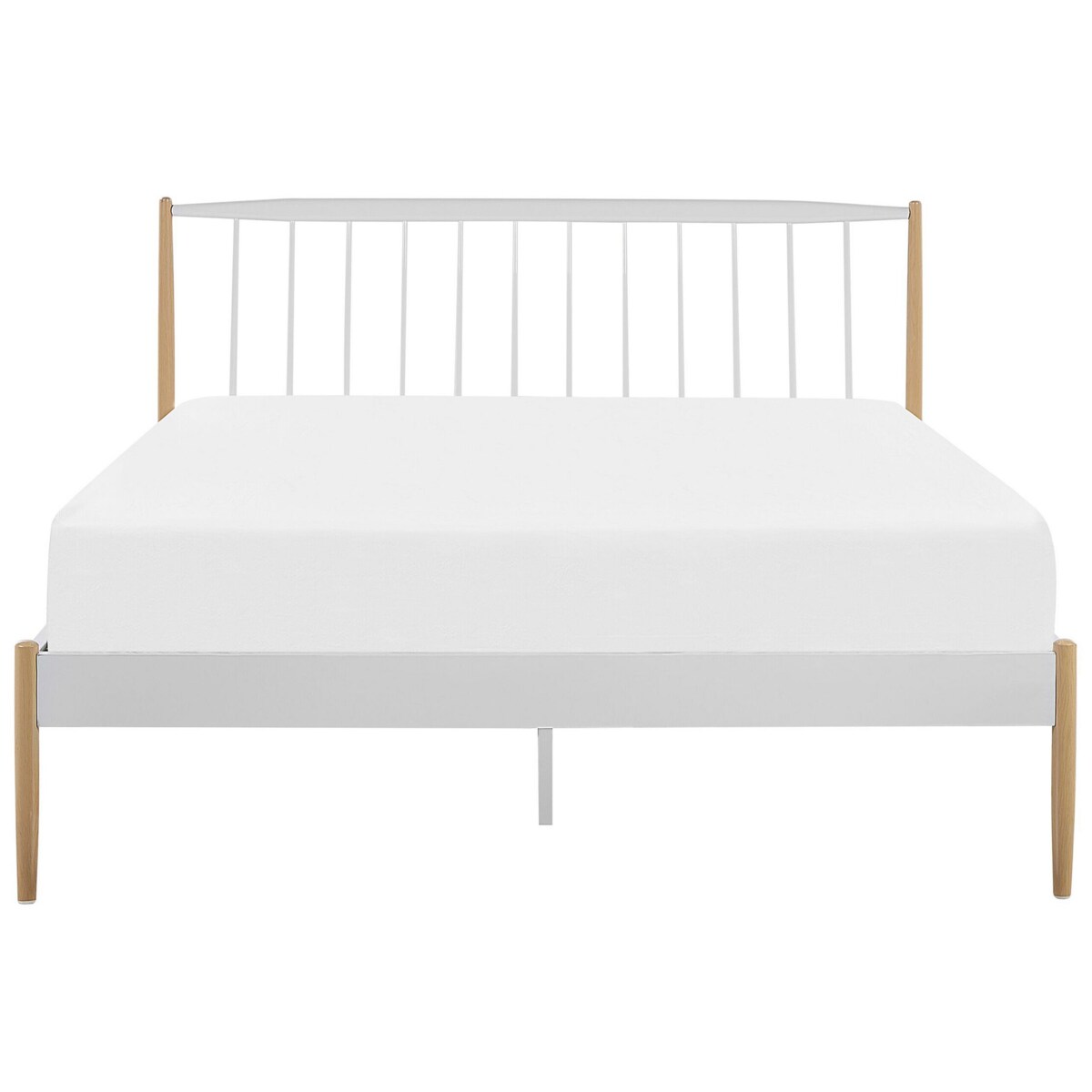 Łóżko metalowe 140 x 200 cm białe MAURS