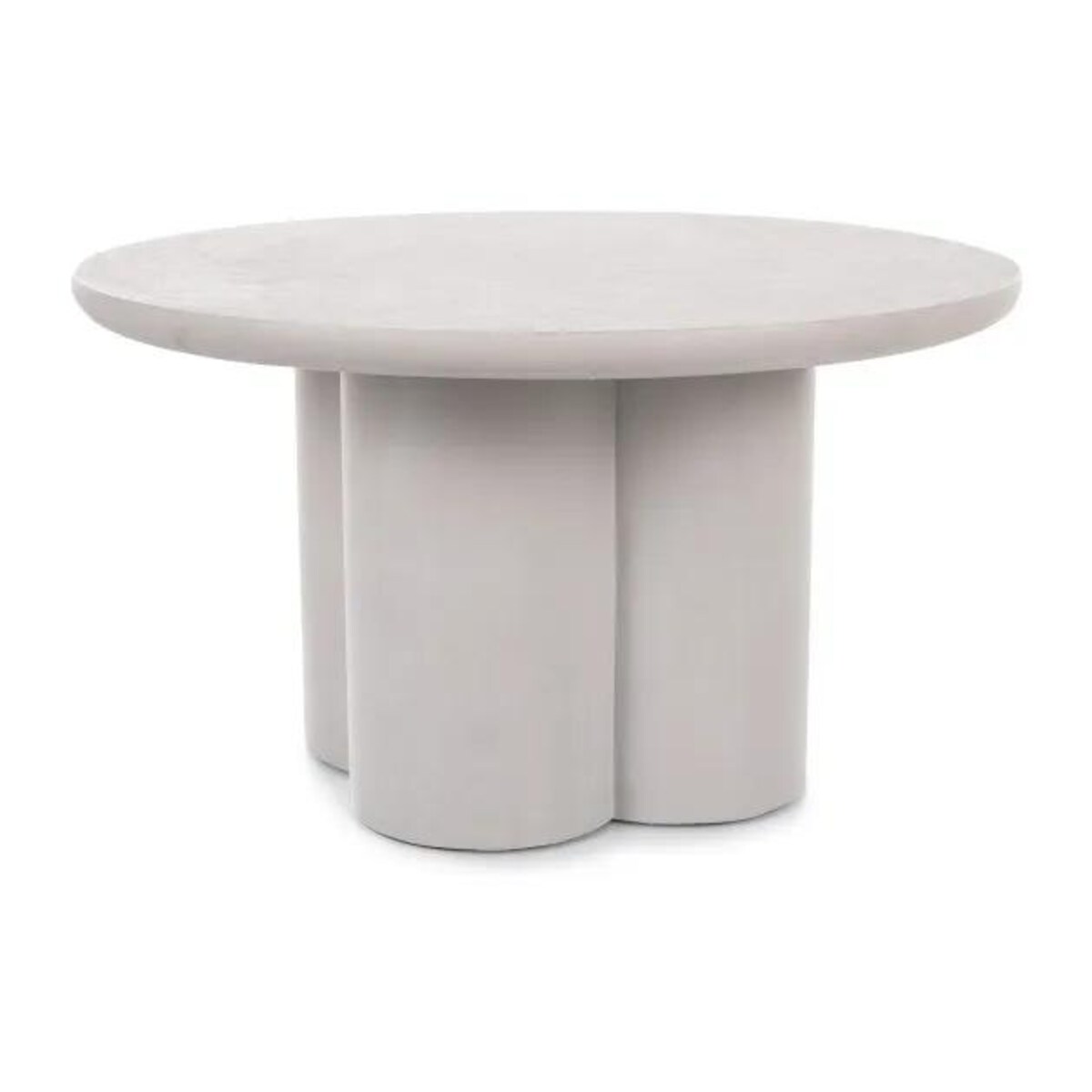 Ława ROSALIA ⌀80 cm jasna szara