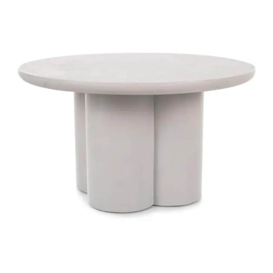 Ława ROSALIA ⌀80 cm jasna szara