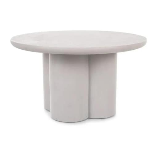 Ława ROSALIA ⌀80 cm jasna szara