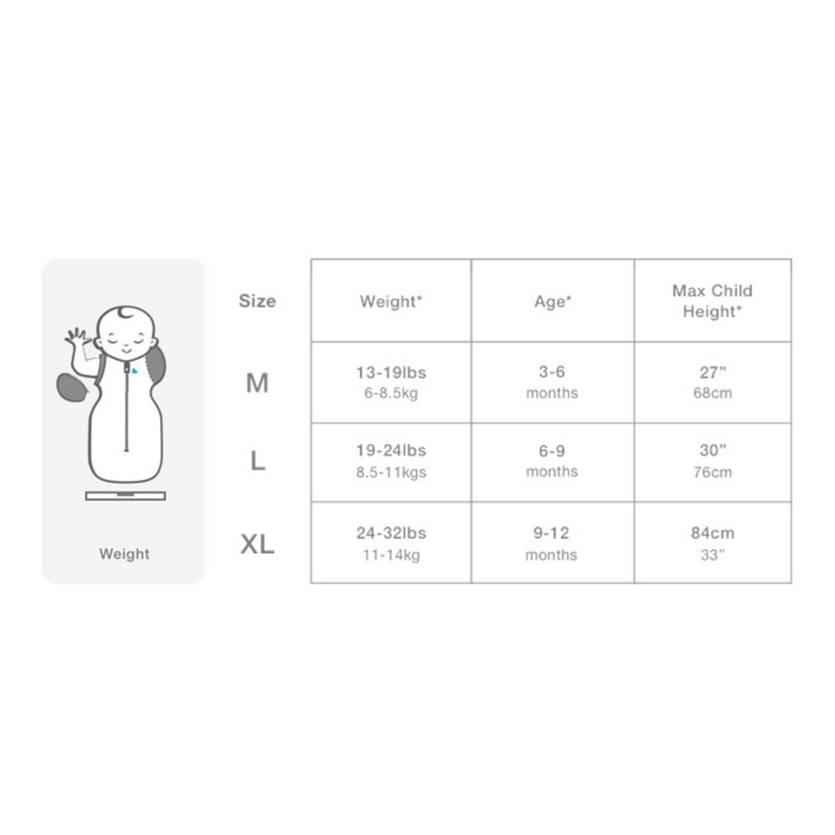 Otulacz Swaddle UP - rozmiar S - biały - ETAP 1 - 2,5 TOG
