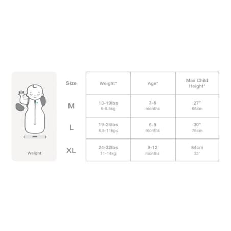 Otulacz Swaddle UP - rozmiar S - biały - ETAP 1 - 2,5 TOG