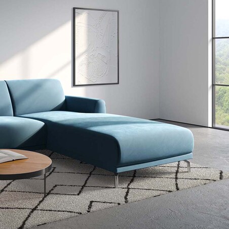 Sofa narożna Puzo - ciemnogranatowa