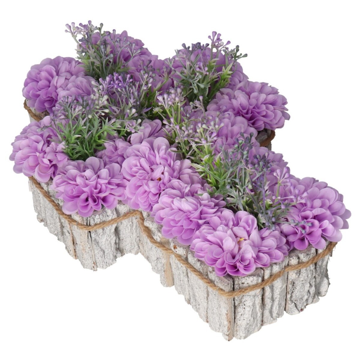 Doniczka Osłonka Drewniana Kora Krzyż Na Grób Ozodba