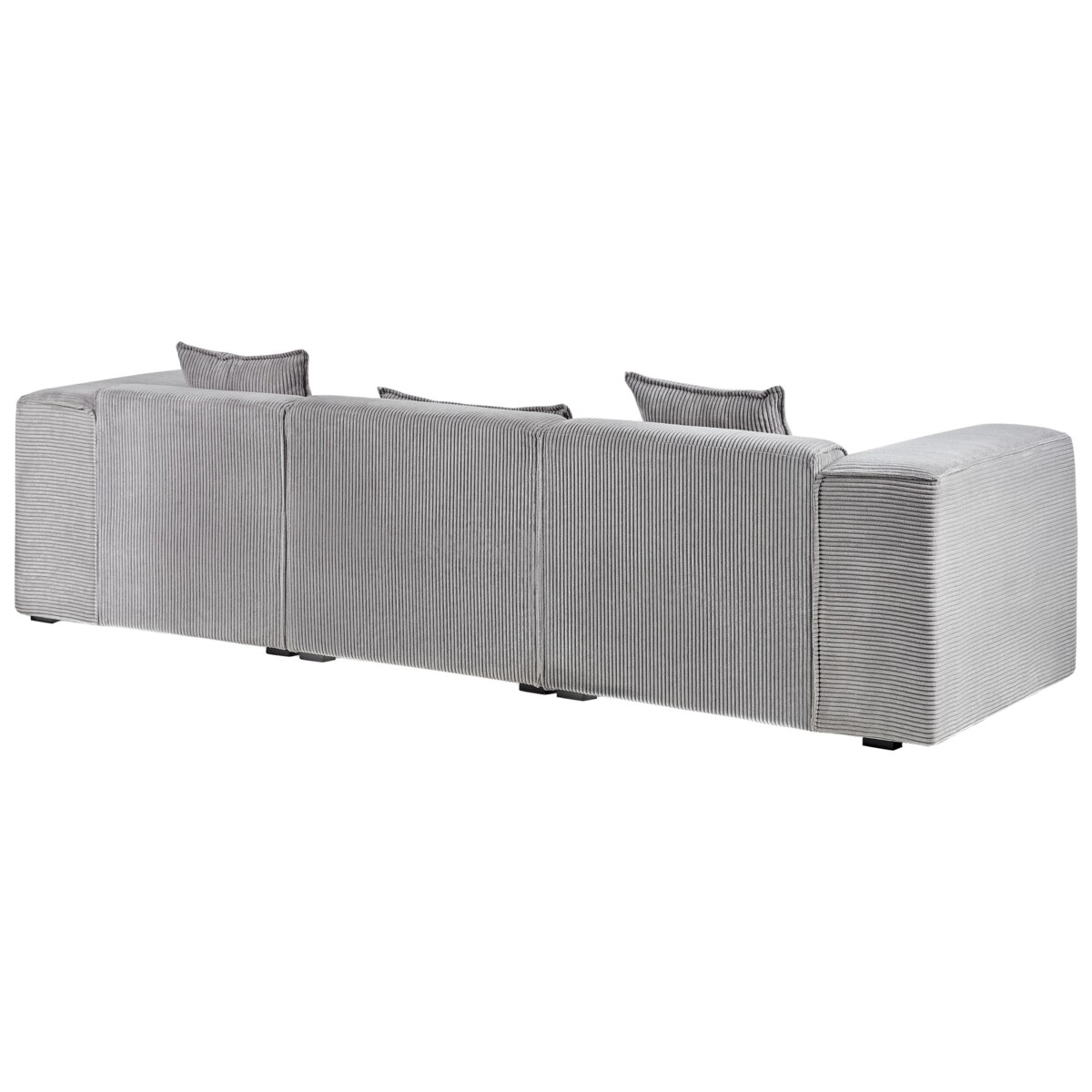 Narożnik DOLVA Jasnoszary Sztruks Lewostronny