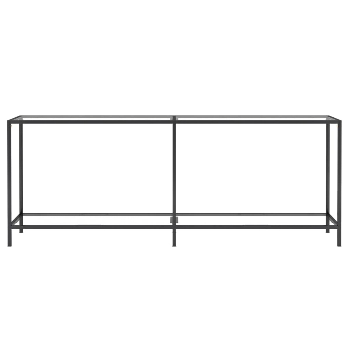 vidaXL Stolik konsolowy, przezroczysty, 200x35x75,5cm, szkło hartowane