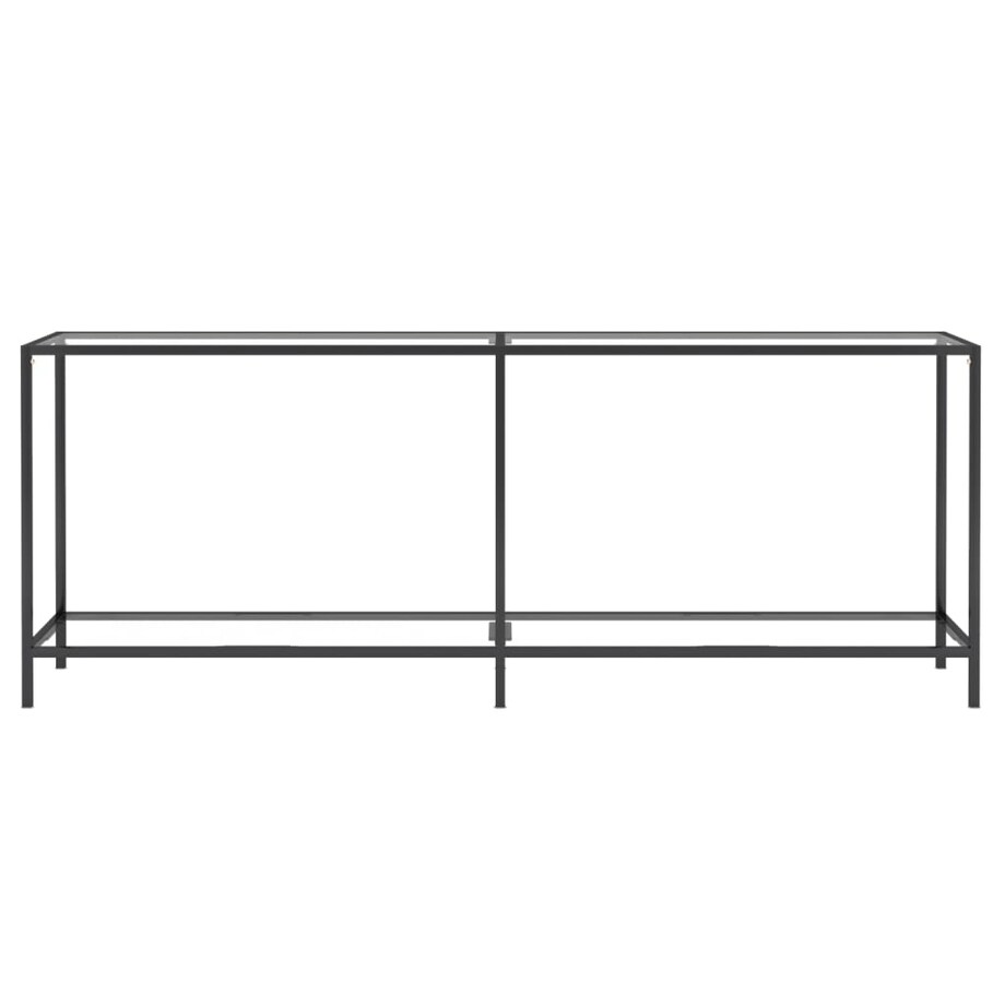 vidaXL Stolik konsolowy, przezroczysty, 200x35x75,5cm, szkło hartowane