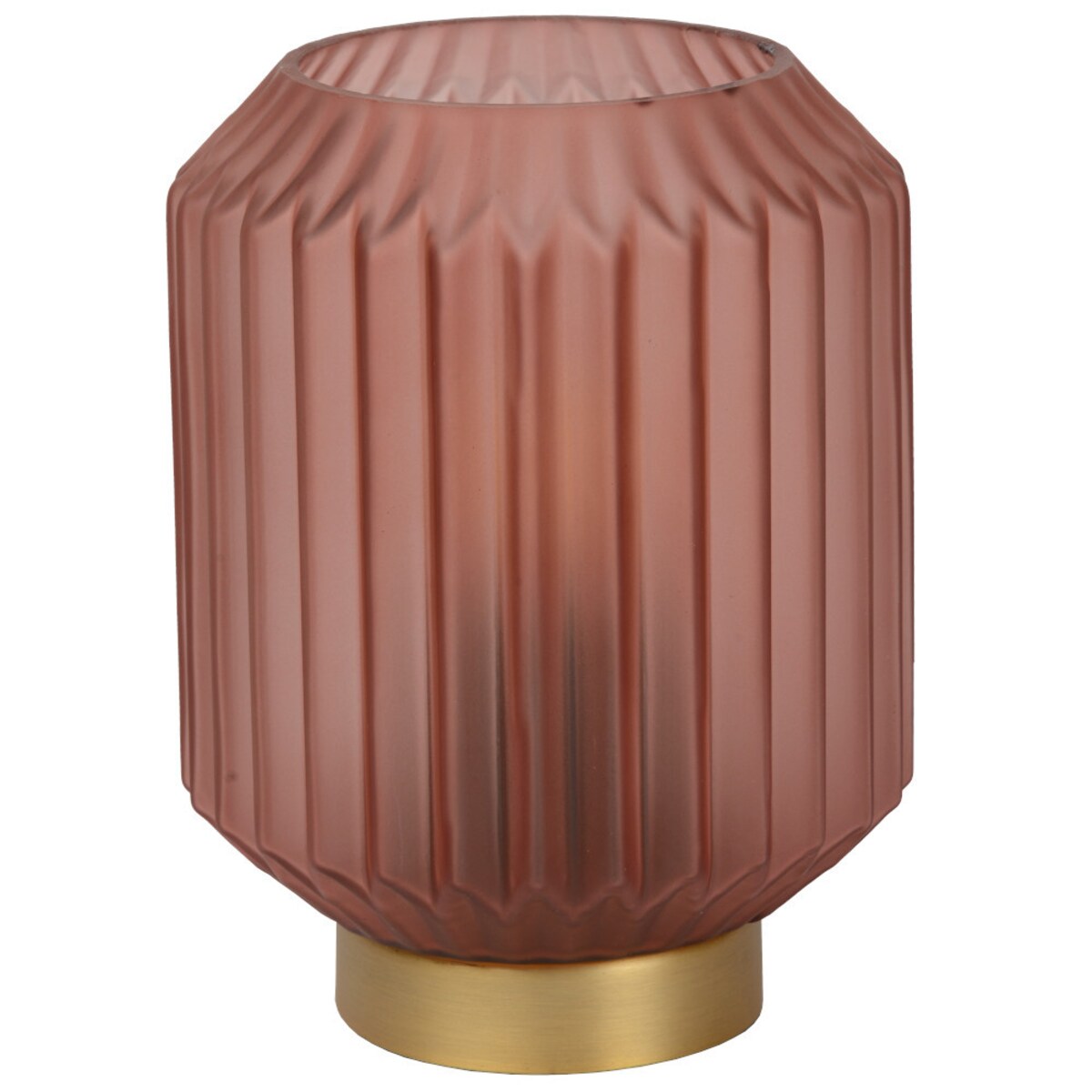 Stojąca LAMPA stołowa SUENO 45595/01/66 Lucide nocna LAMPKA szklana loftowa złota różowa