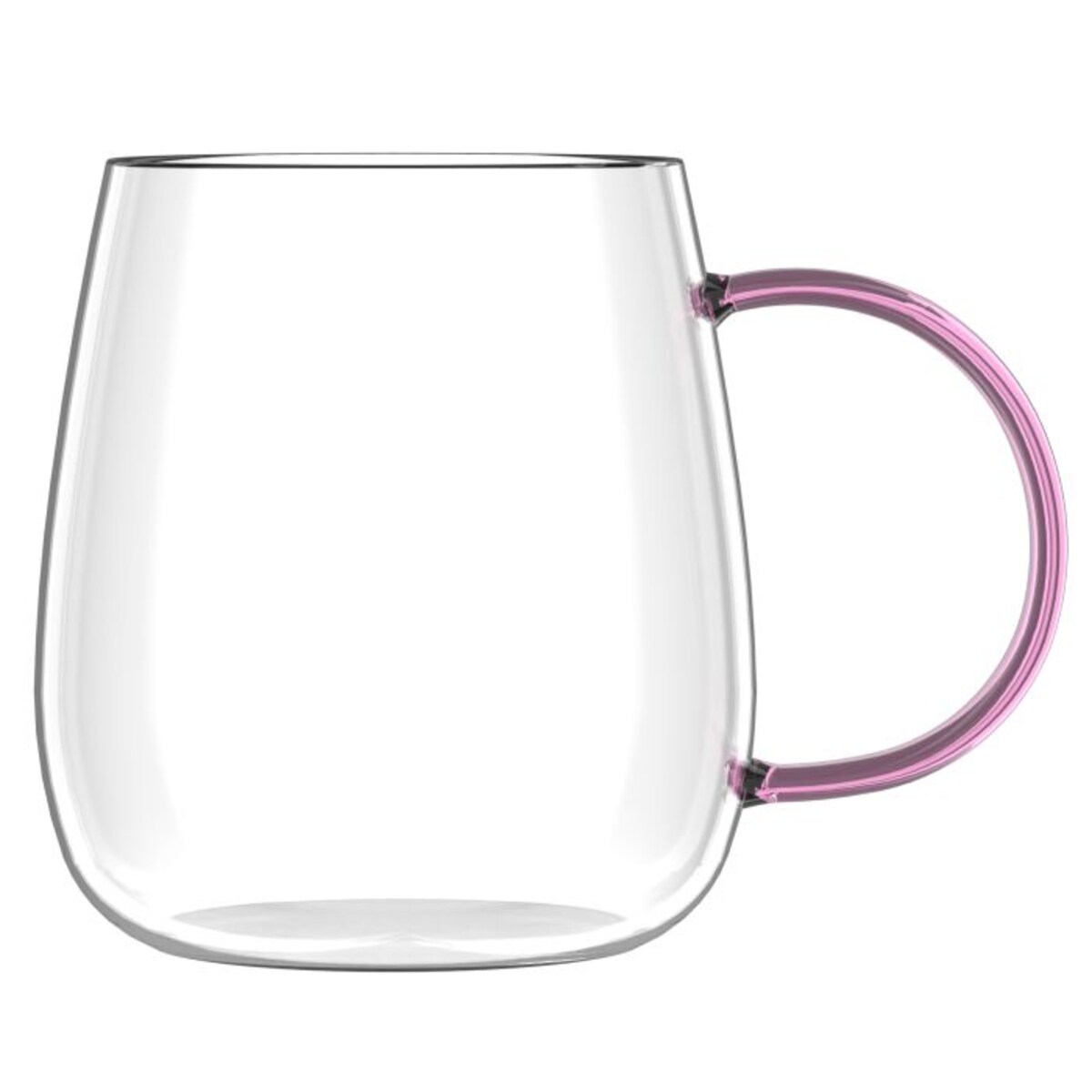 Komplet 2 szklanek z różowym uchem 400 ml Bolla 1166