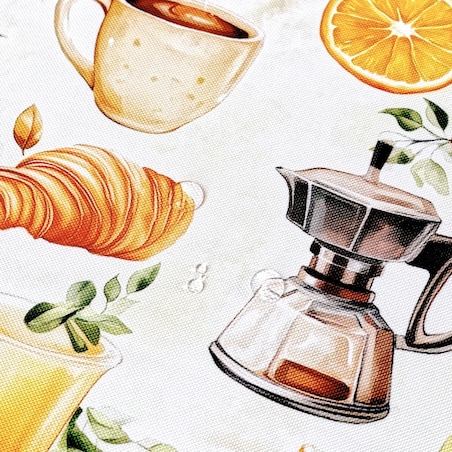 Obrus plamoodporny włoskie śniadanie - 130x200 cm - wielokolorowy