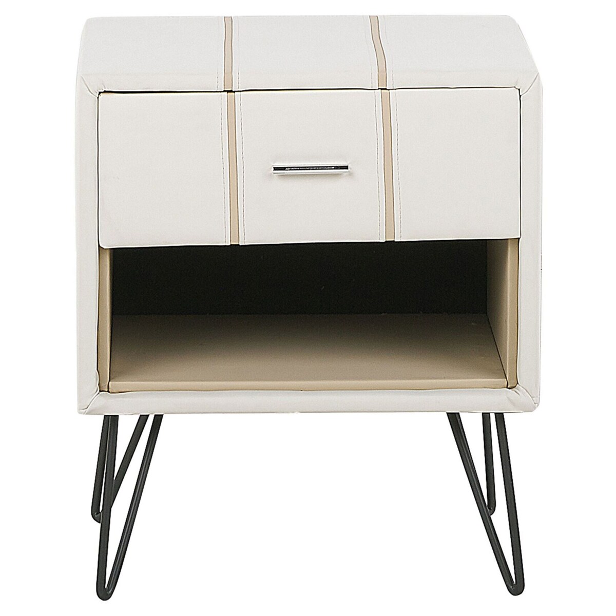 Szafka nocna ekoskóra biała BETIN