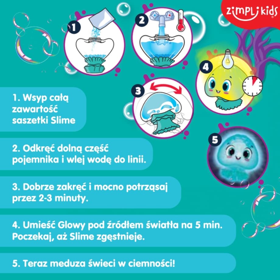 Świecący Slime – zabawka dla dzieci Meduza Glowy Gellifish 3+ Zimpli Kids
