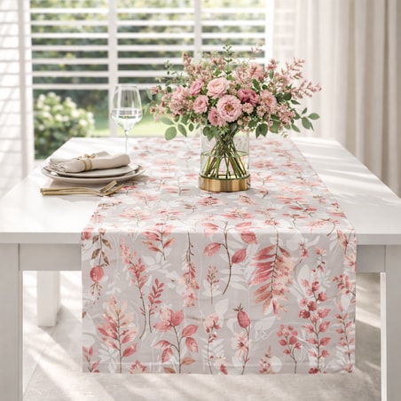 Bieżnik z motywem dzikich róż Wild Rose – 50 × 150 cm