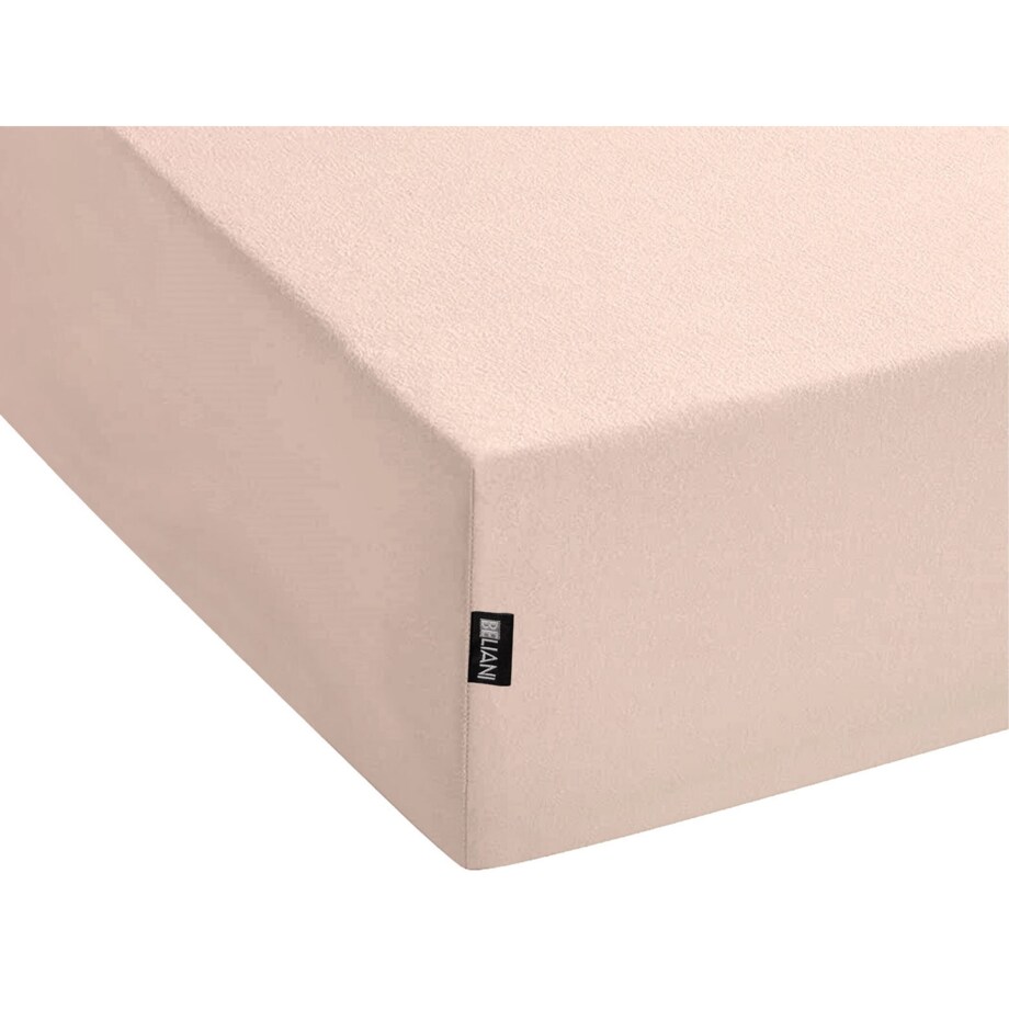 Bawełniane prześcieradło z gumką 90 x 200 cm beżowe HOFUF