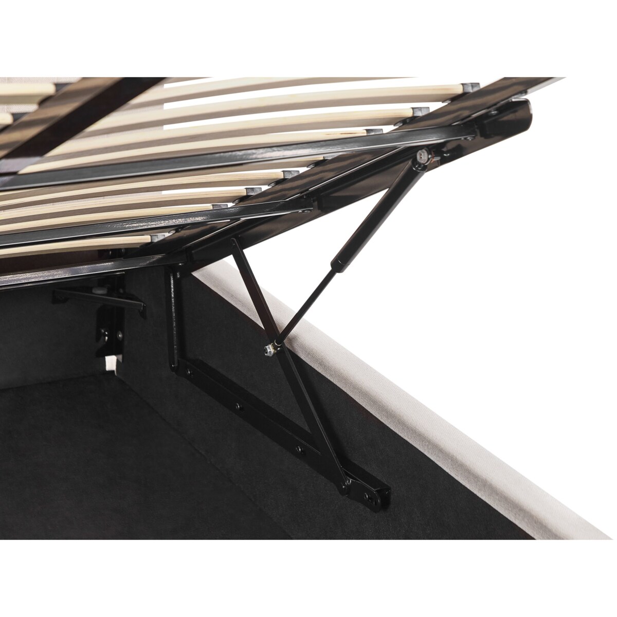 Łóżko z pojemnikiem VION 140 x 200 cm Beżowy