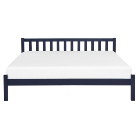 Łóżko drewniane 160 x 200 cm niebieskie FLORAC