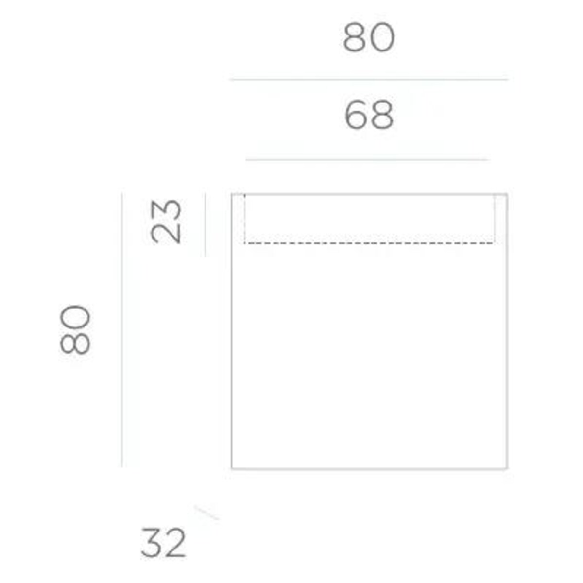 Prostokątna donica Junco LUMJN080OFNW King Home na taras IP65 biała