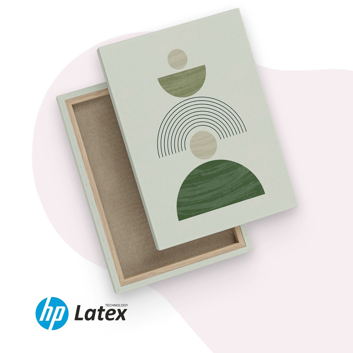 3x Obraz Do Sypialni Set Zielone Misy Abstrakcja Styl Boho Minimalizm 30x40cm