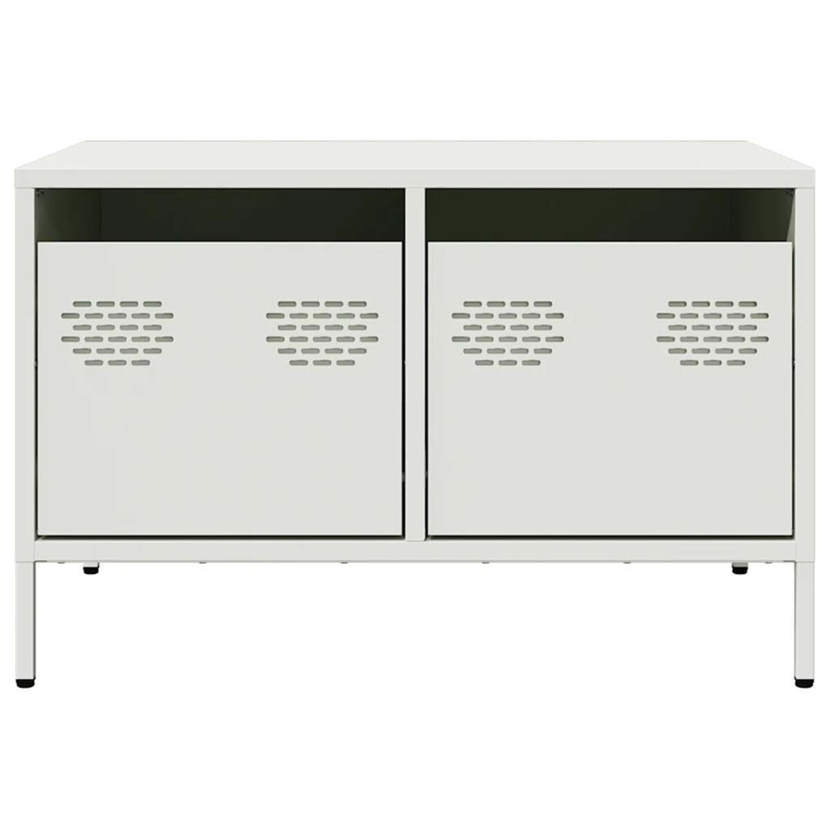 vidaXL Szafka RTV, biała, 68x50x43,5 cm, stal walcowana na zimno