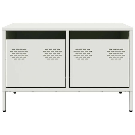 vidaXL Szafka RTV, biała, 68x50x43,5 cm, stal walcowana na zimno