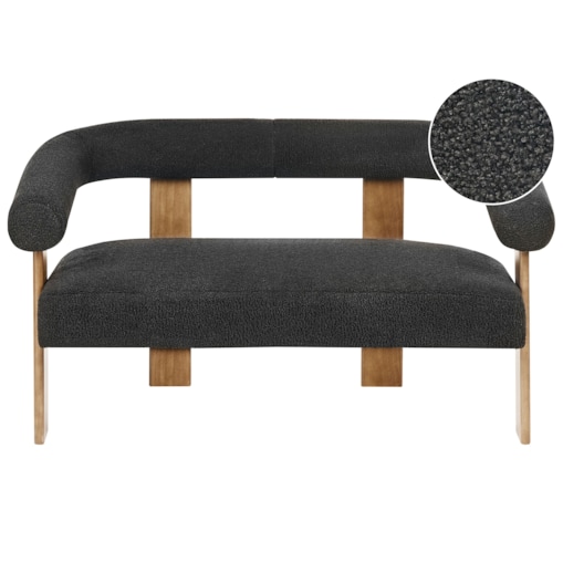 Sofa ILBRO Boucle Czarny dla 2 osób