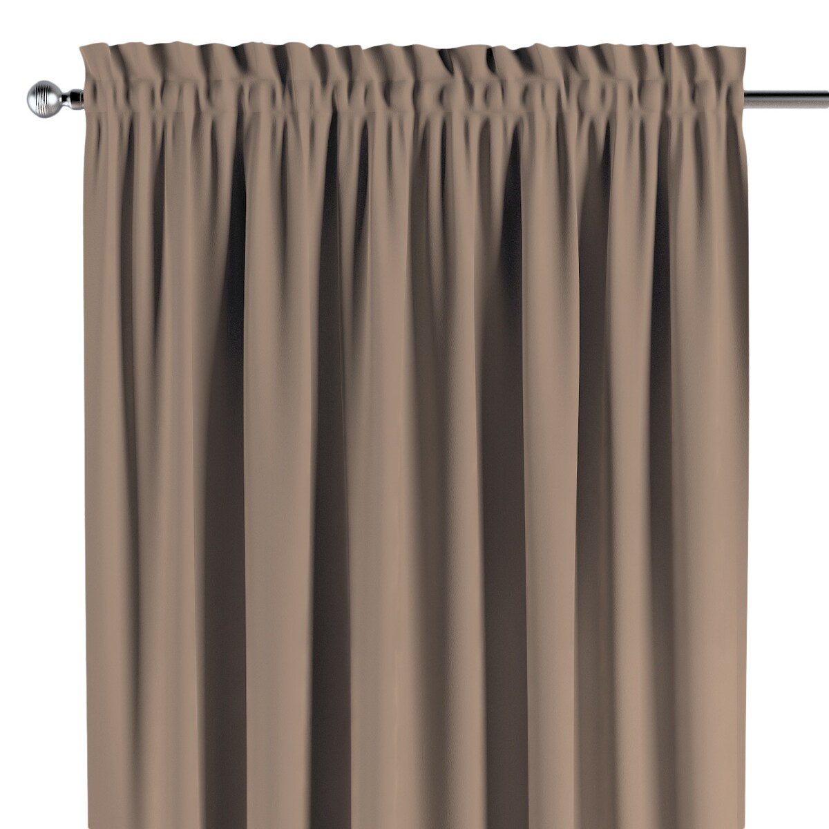 Zasłona na kanale z grzywką 1 szt. 130x245 mocca