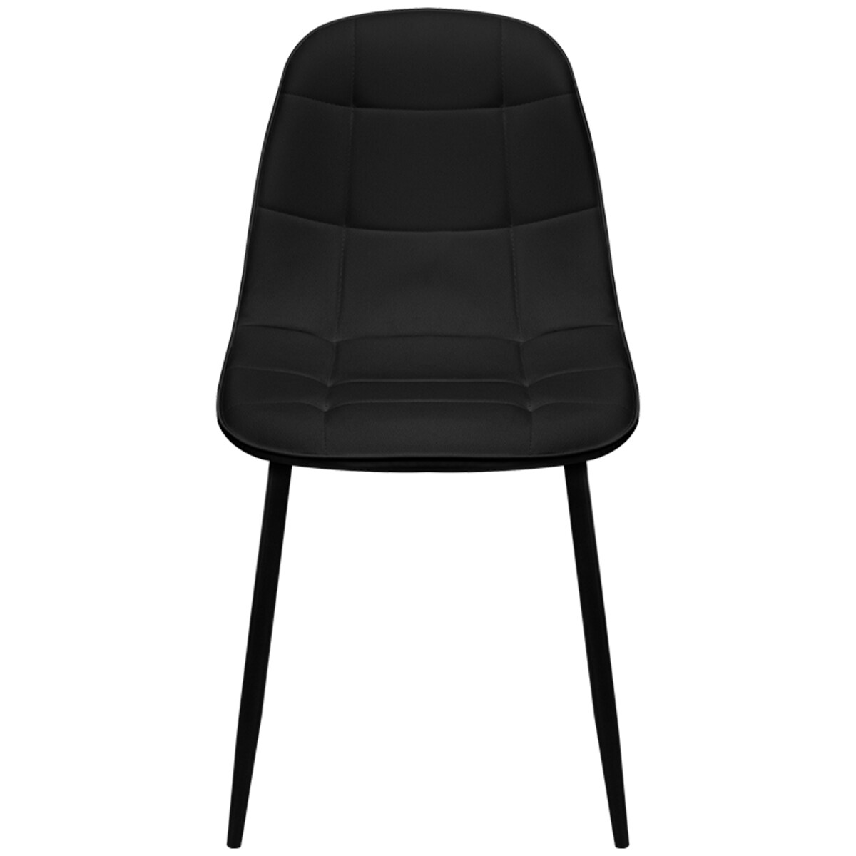 Krzesło tapicerowane ekoskóra czarne nowoczesne loftowe