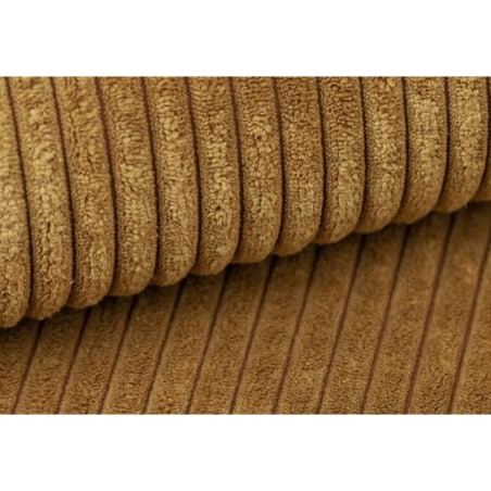 Rozkładana kanapa SONTI w tkannie poso- musztardowa