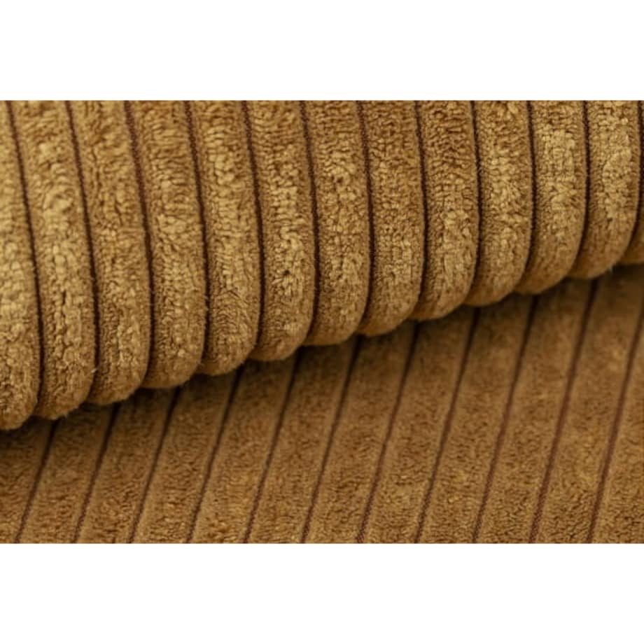 Rozkładana kanapa SONTI w tkannie poso- musztardowa