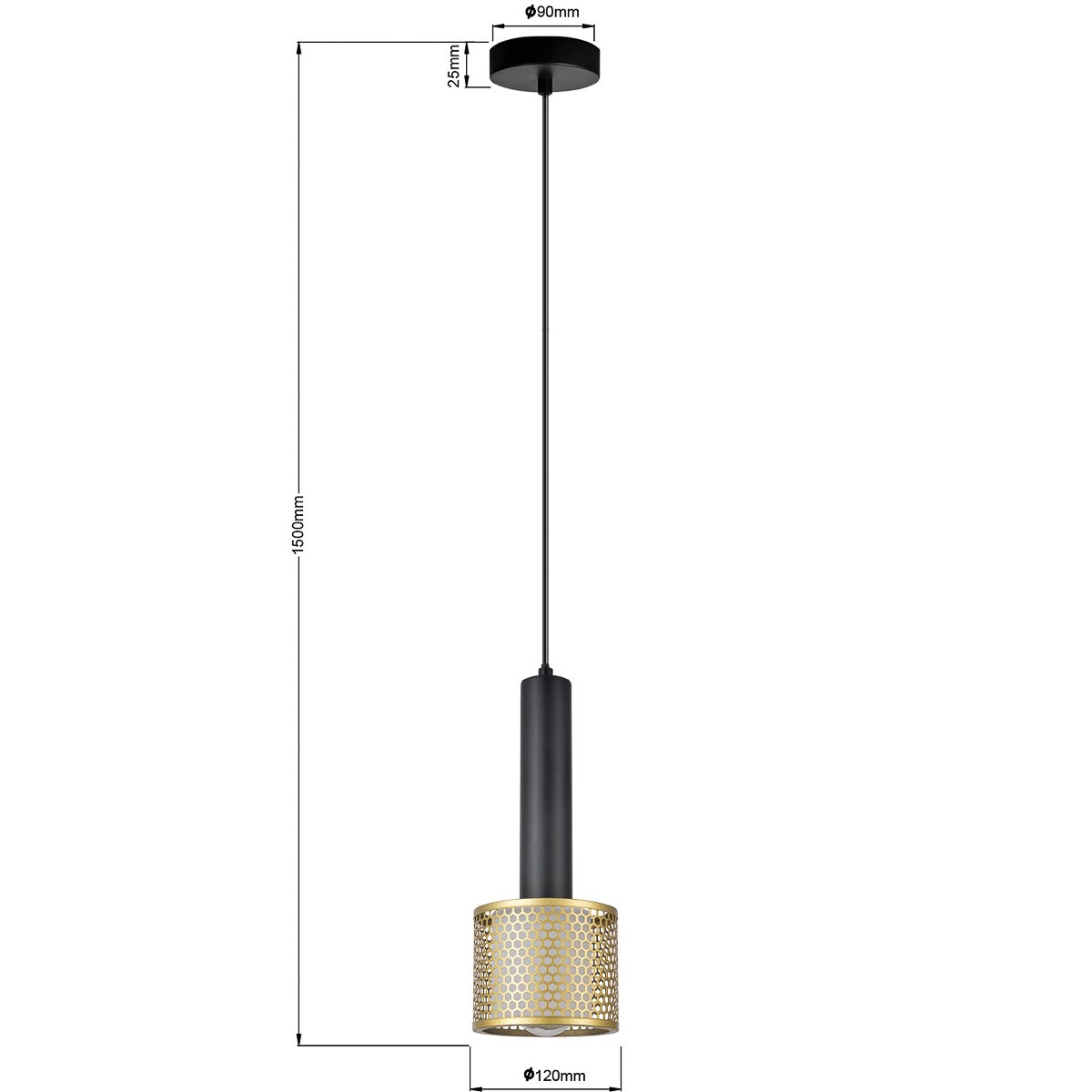 Lampa wisząca Light Prestige Amo czarny 1 x E27 1 szt.