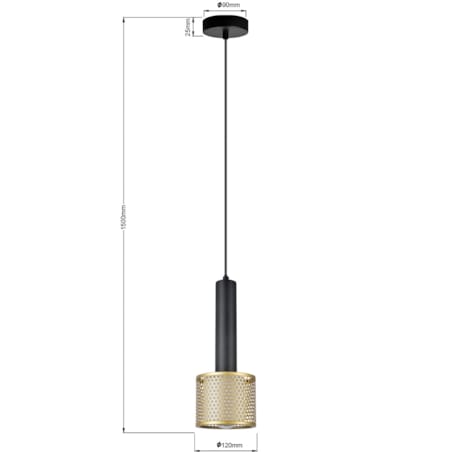 Lampa wisząca Light Prestige Amo czarny 1 x E27 1 szt.