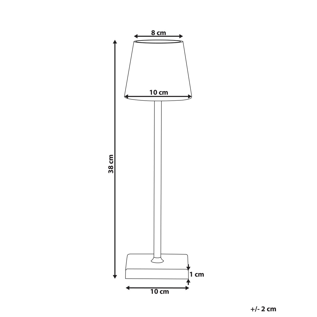 Bezprzewodowa lampa stołowa LED BACEIRO Metal Jasnozielony