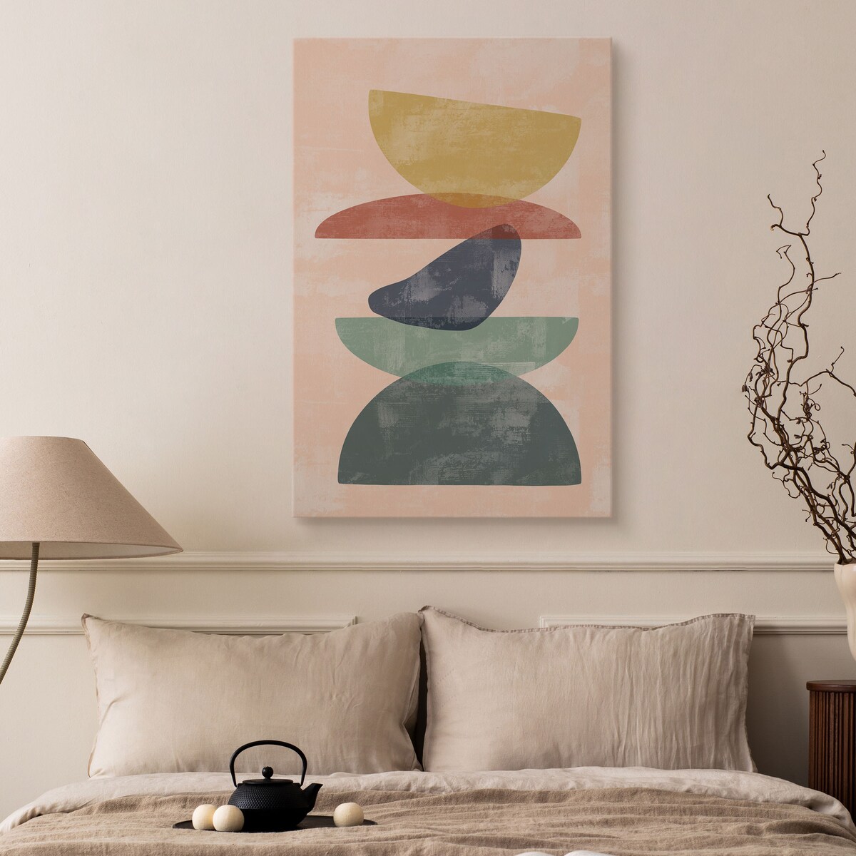 Obraz Kolorowe Skały Imitacja Boho Kamieni 30x40cm