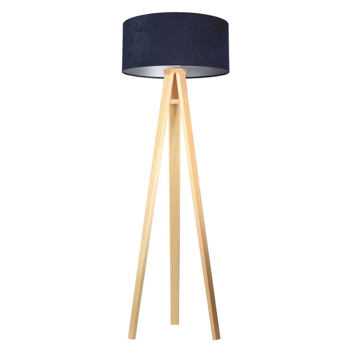 Lampa stojąca HOME 50 granatowa/srebrna/sosna