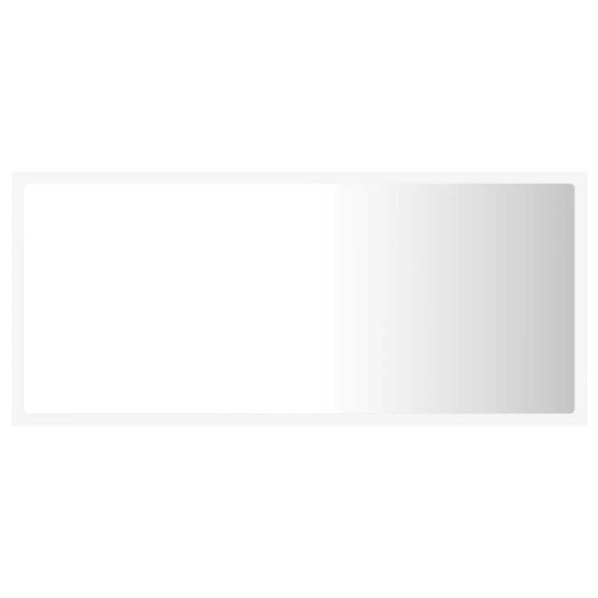 vidaXL Lustro łazienkowe z LED, białe, 90x8,5x37 cm, akryl