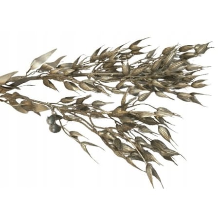 TRAWA sztuczna DUŻA GAŁĄZKA dekoracyjna do stroik świąteczny srebrna 75cm