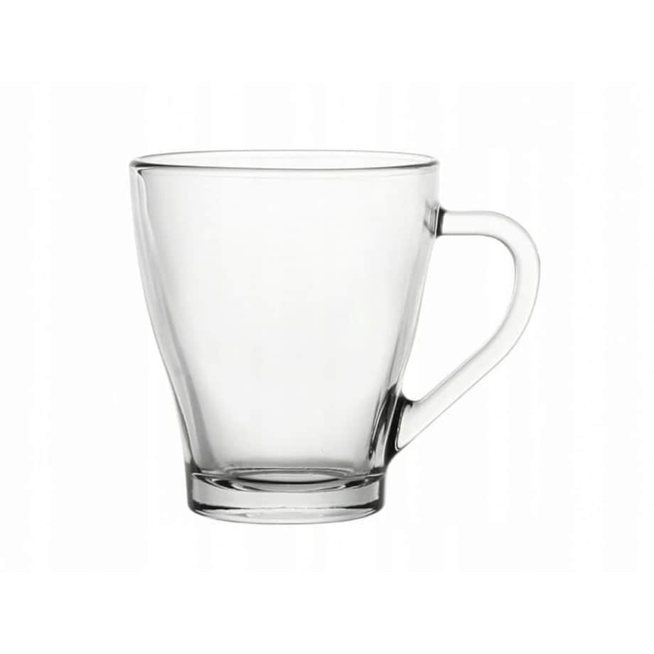 Poręczne Solidne Szklanki Kubki do Kawy Herbaty | 6 x Hugo 360 ml