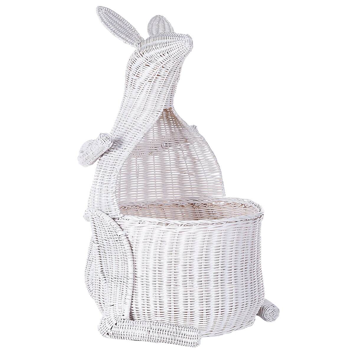 Kosz pleciony kangur rattanowy biały KAPITI