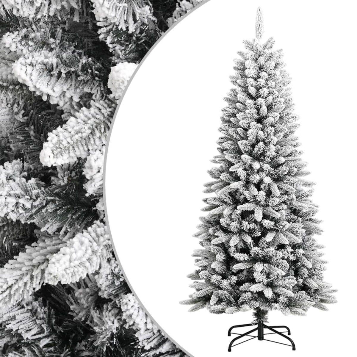 vidaXL Sztuczna choinka pokryta śniegiem, 150 cm, PVC i PE