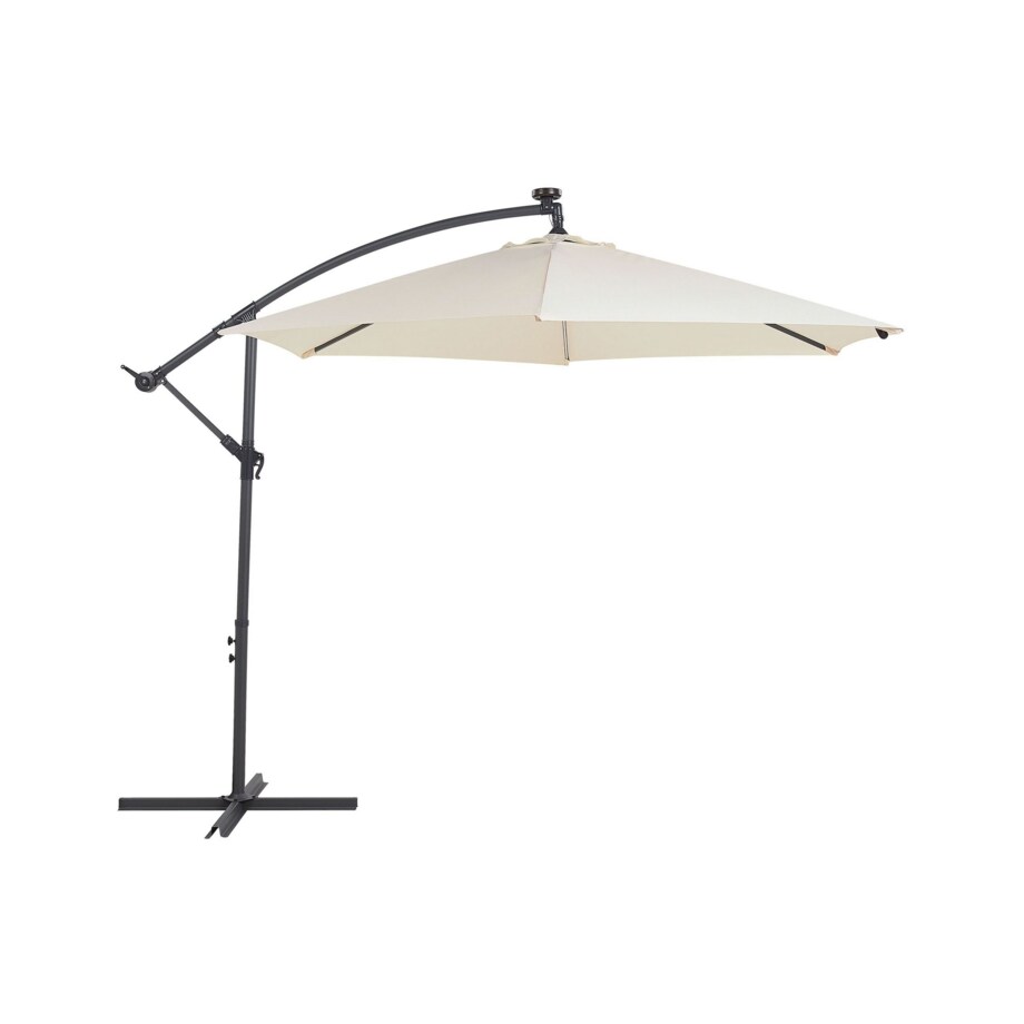 Parasol ogrodowy LED ⌀ 285 cm beżowy CORVAL