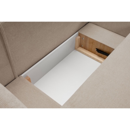 Nowoczesny narożnik rozkładany OLIVIO prawy - kolor cappuccino