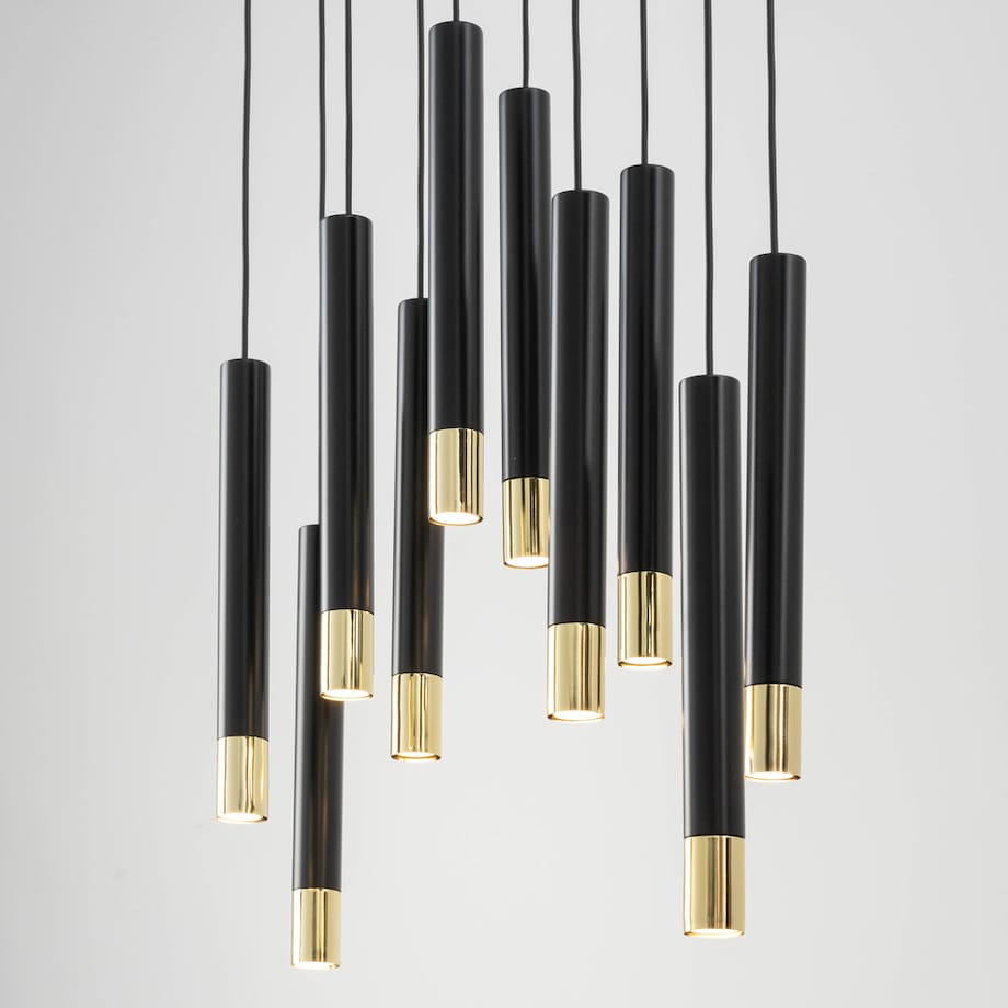 Czarna lampa wisząca Sopel Grand 33399 sople salonowe loftowe