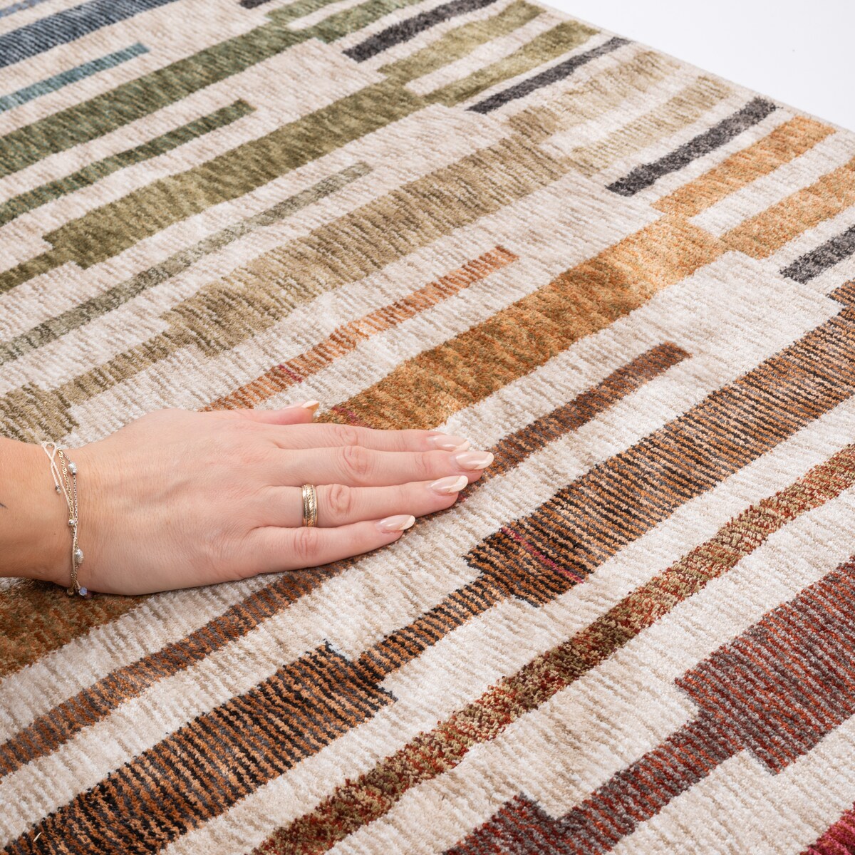 Dywan Arte 80x150 cm Geometryczny Wielokolorowy