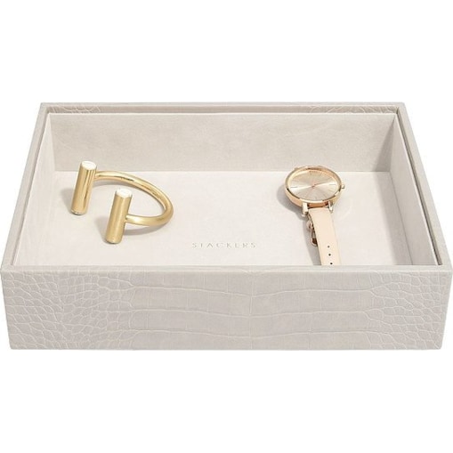 Szkatułka na biżuterię Stackers Croc open classic putty