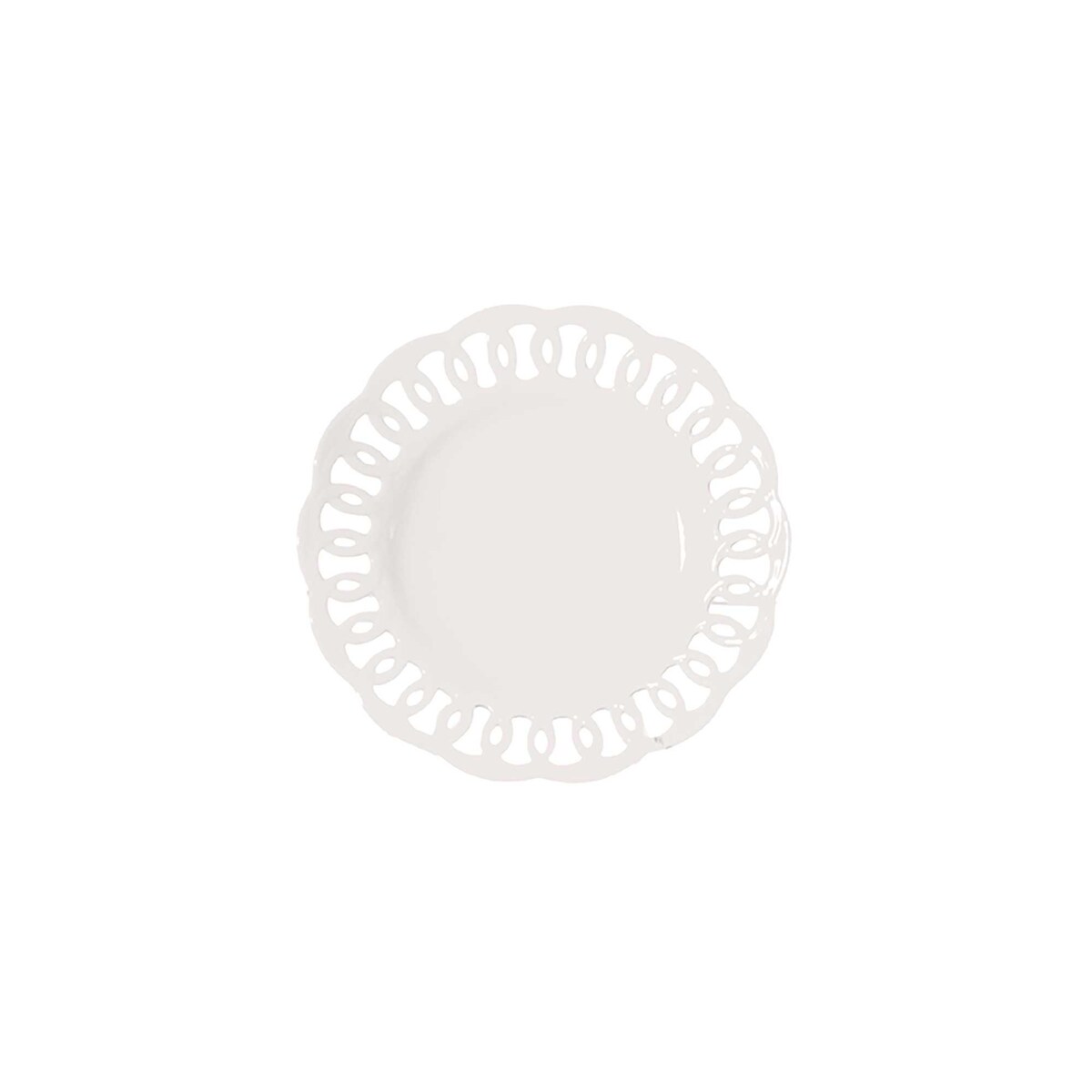 Rzeźbiony talerz Firenze - Biały, 15 cm