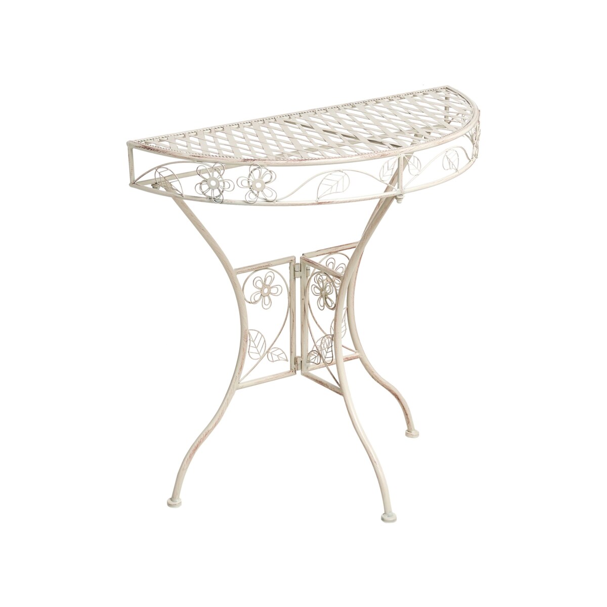 Stolik bistro YAVIZA 36 x 80 cm Metal Jasnobeżowy