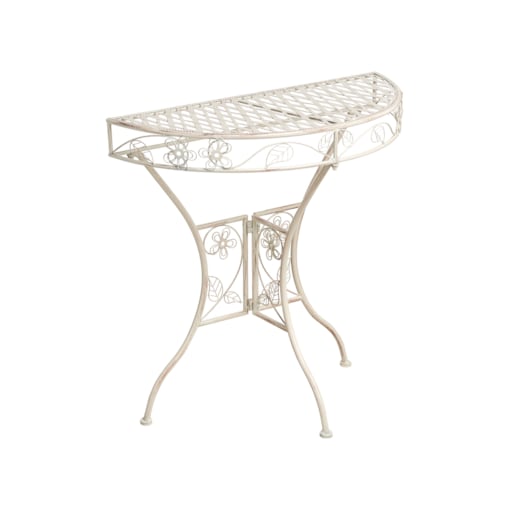 Stolik bistro YAVIZA 36 x 80 cm Metal Jasnobeżowy