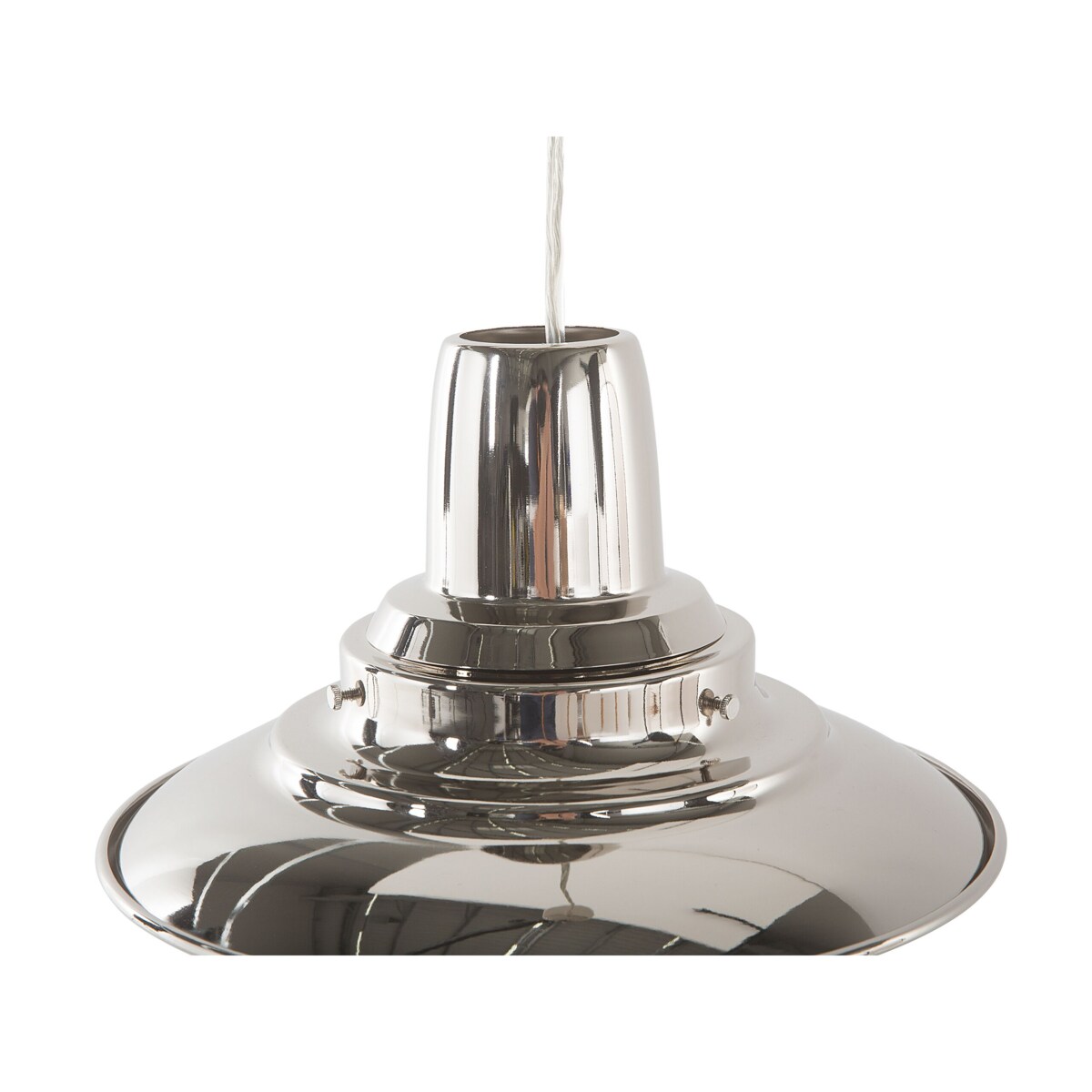 Lampa wisząca metalowa srebrna PINEGA