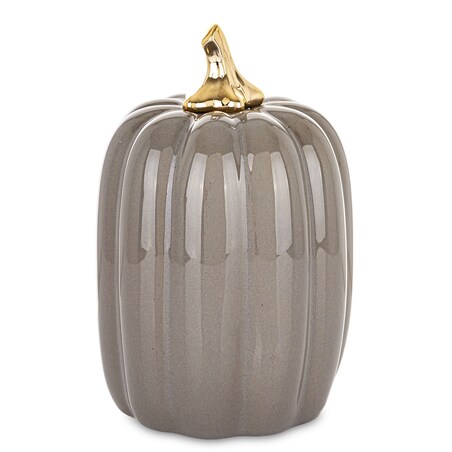 Dekoracja - dynia porcelanowa 22x13x13 cm TARDIVA-3 tall szara